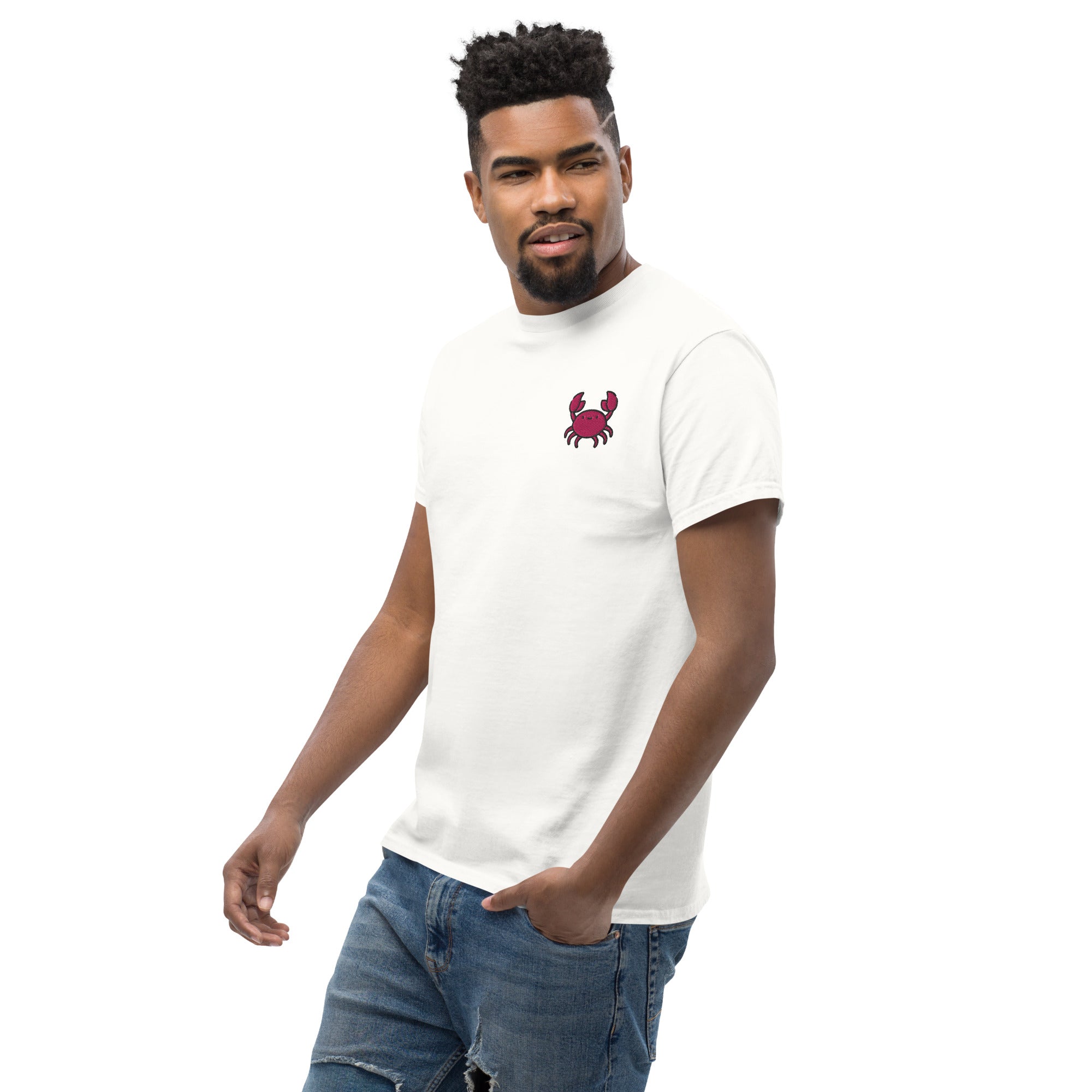 T-shirt Ricamata Unisex – 100% Cotone – Stile Streetwear e Confortevole – Granchio
