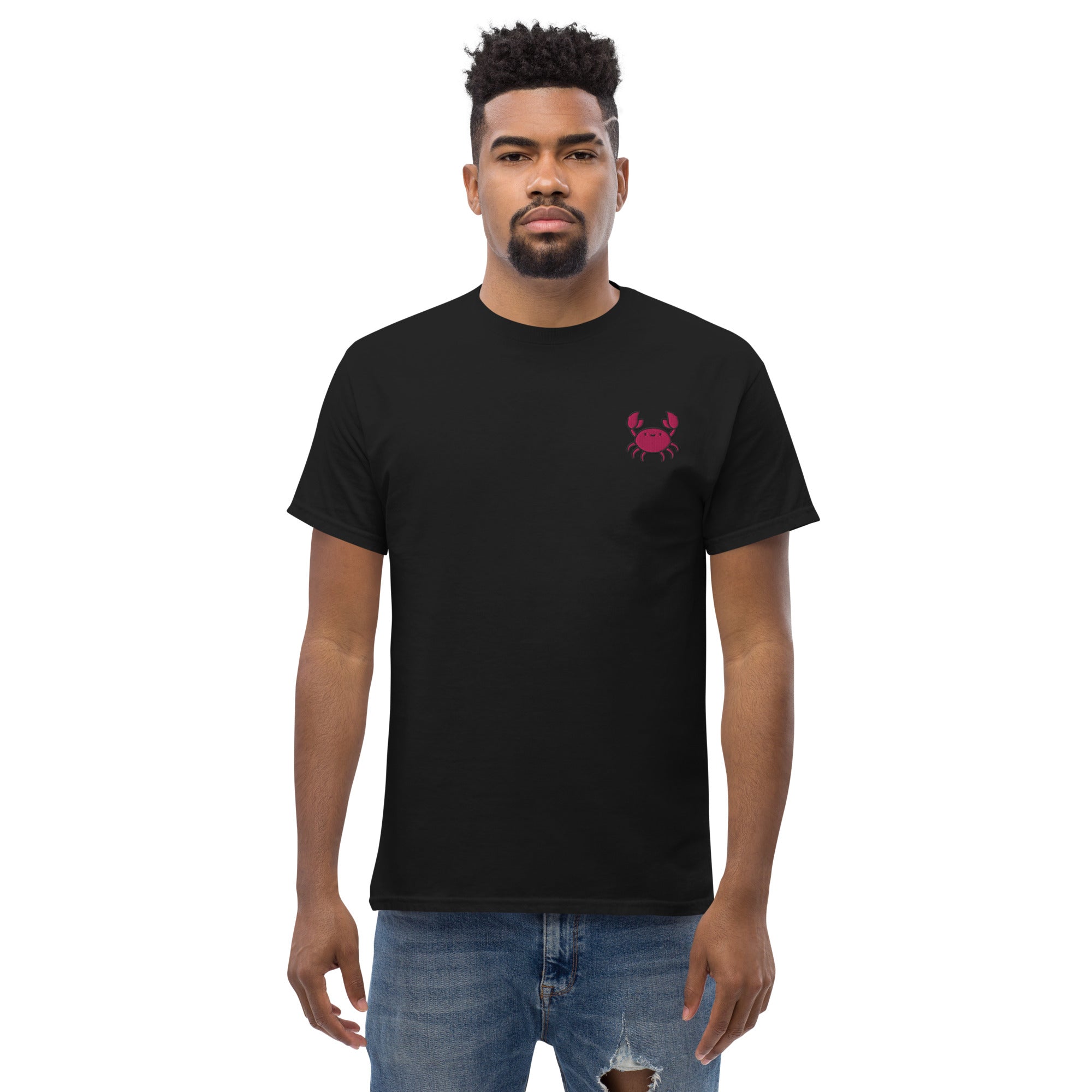 T-shirt Ricamata Unisex – 100% Cotone – Stile Streetwear e Confortevole – Granchio