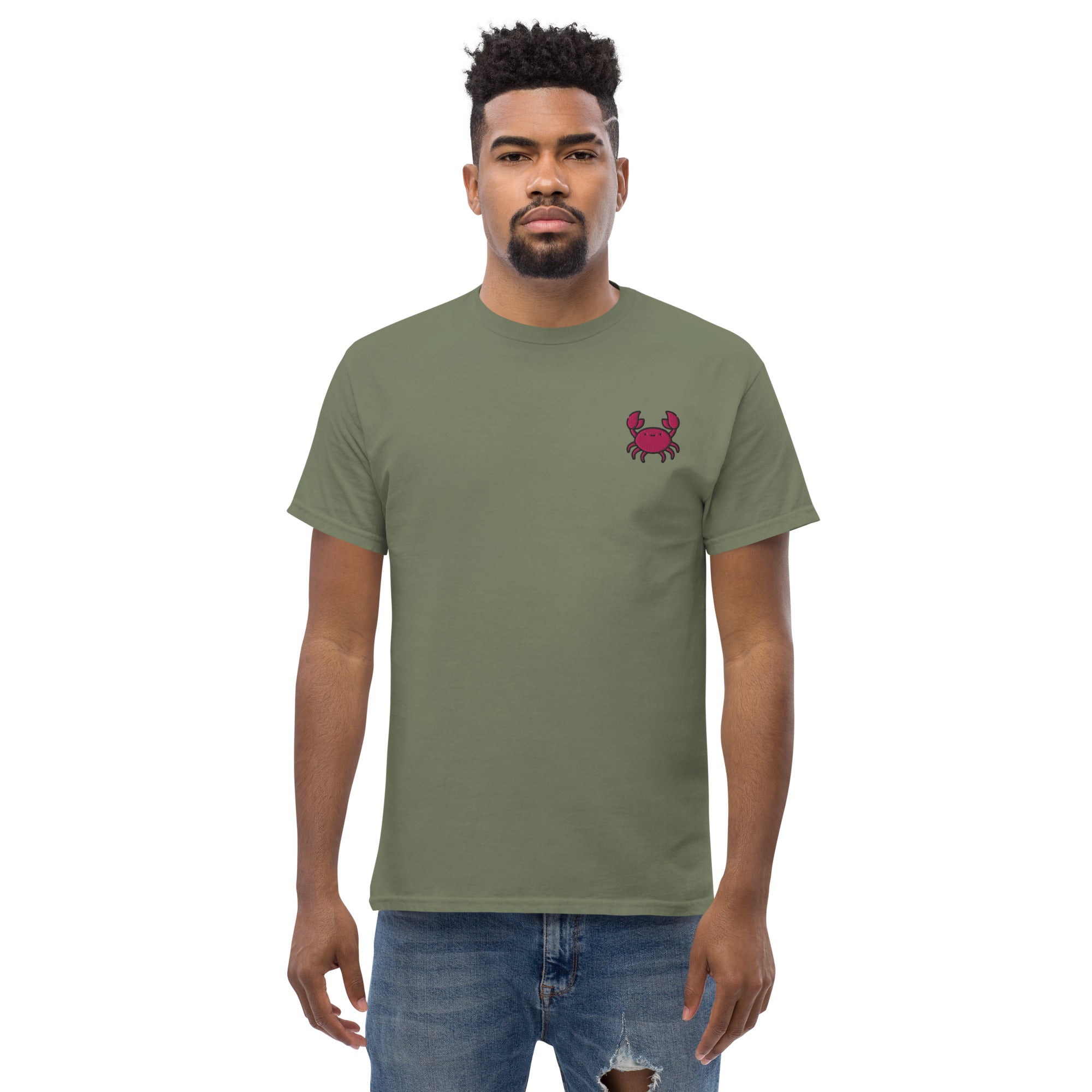 T-shirt Ricamata Unisex – 100% Cotone – Stile Streetwear e Confortevole – Granchio