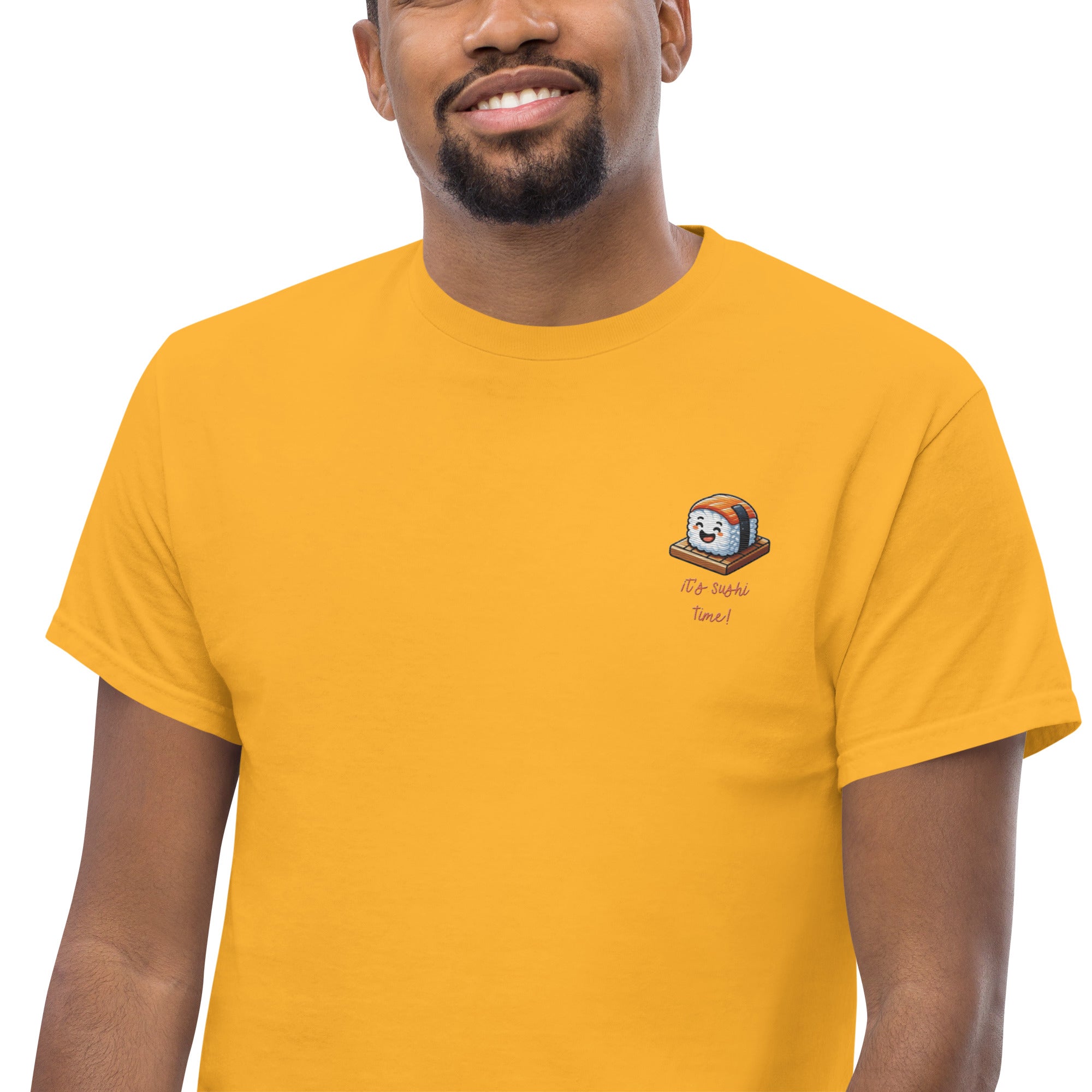 T-shirt Ricamata Unisex – 100% Cotone – Stile Streetwear e Confortevole – It's Sushi Time