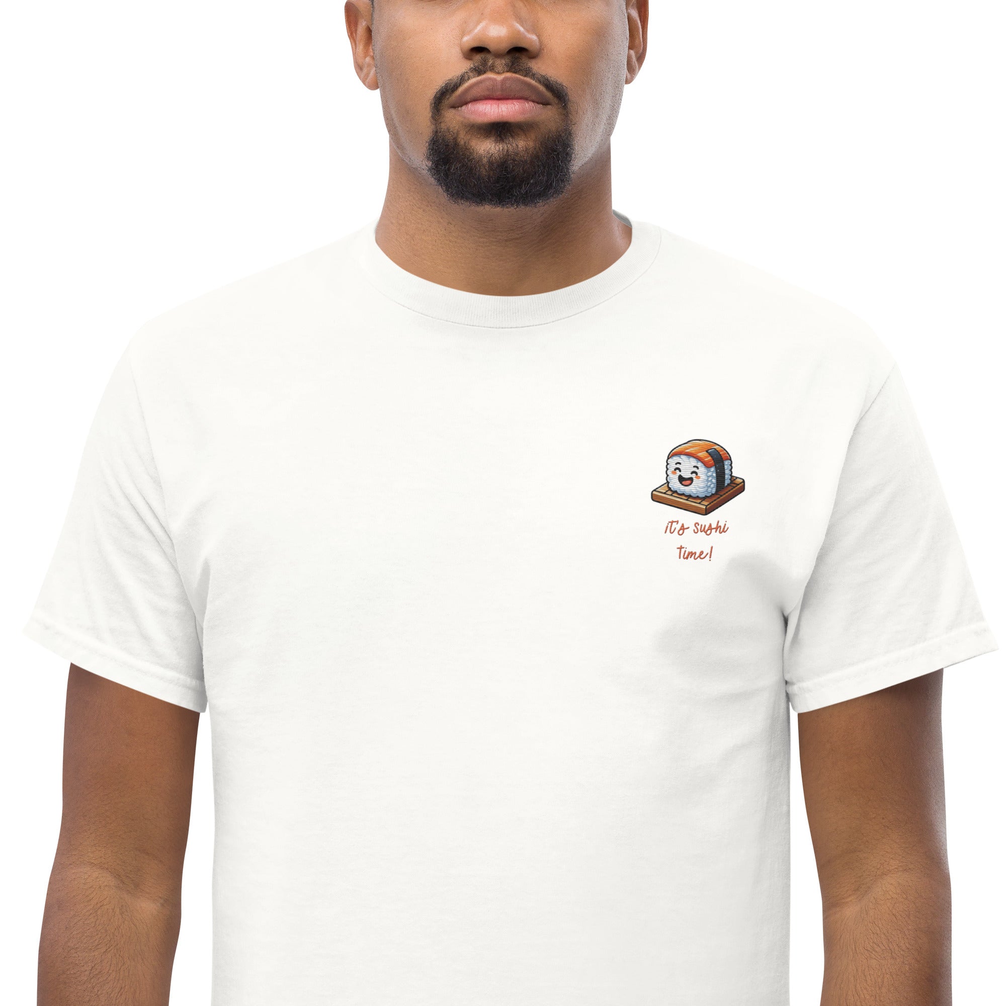 T-shirt Ricamata Unisex – 100% Cotone – Stile Streetwear e Confortevole – It's Sushi Time