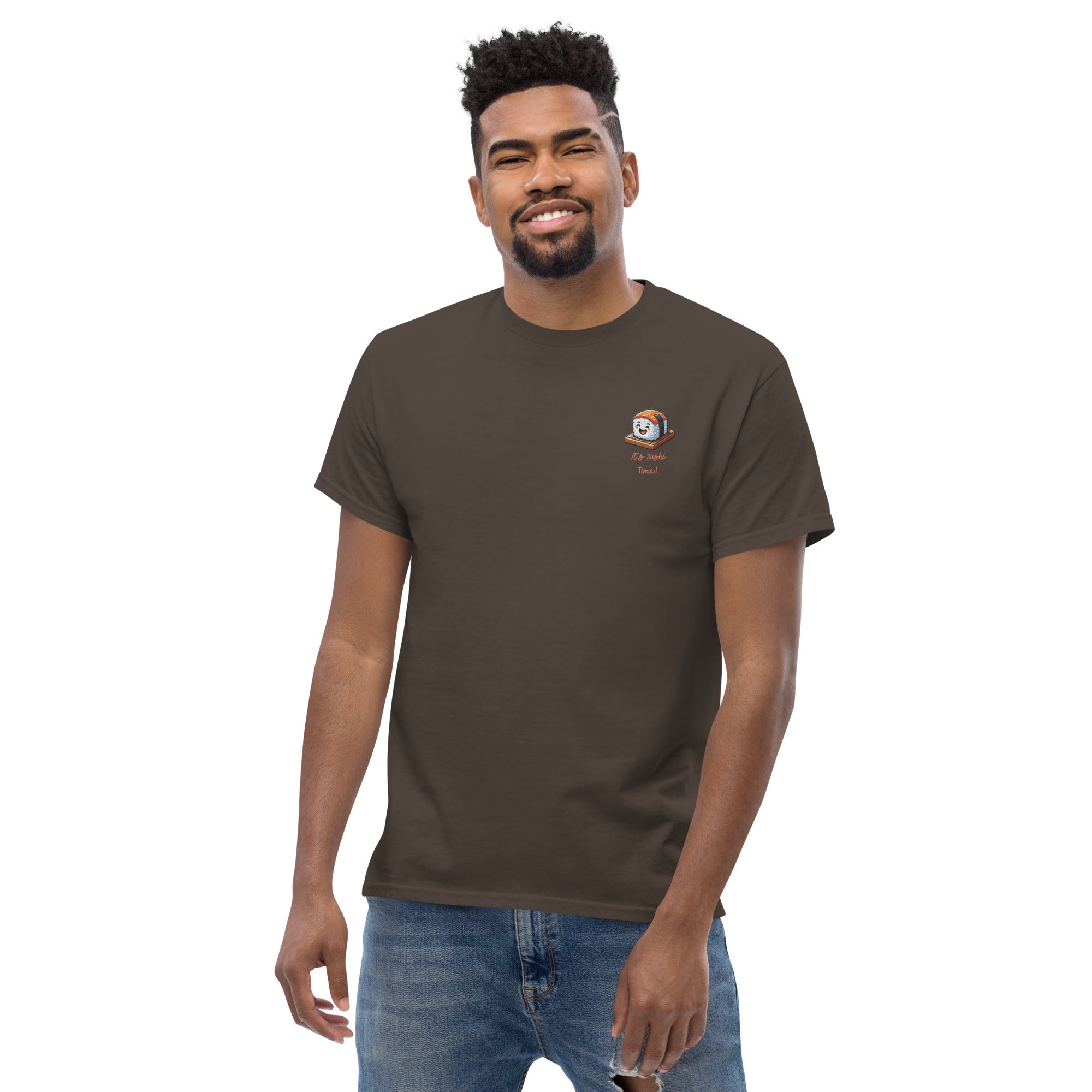 T-shirt Ricamata Unisex – 100% Cotone – Stile Streetwear e Confortevole – It's Sushi Time