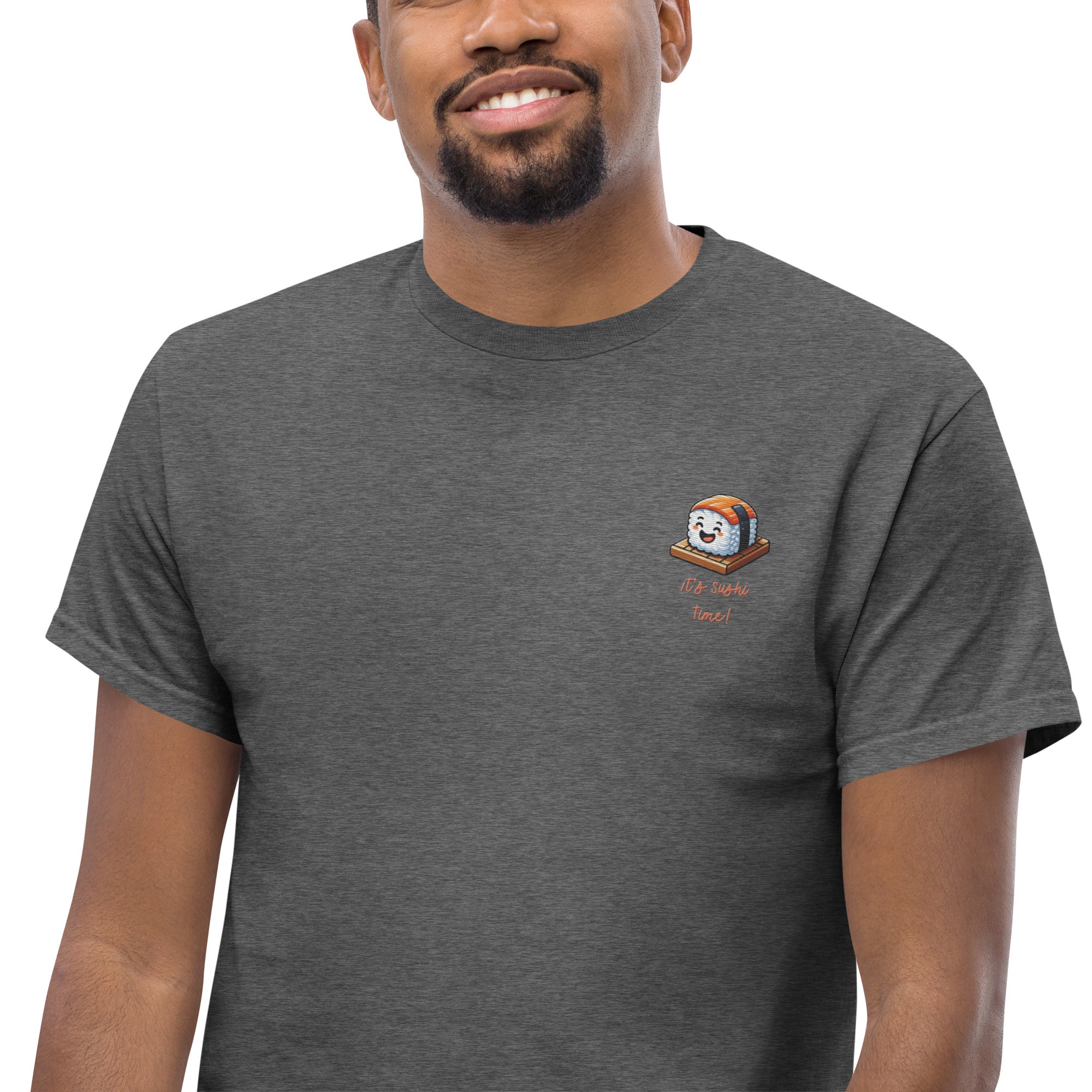 T-shirt Ricamata Unisex – 100% Cotone – Stile Streetwear e Confortevole – It's Sushi Time