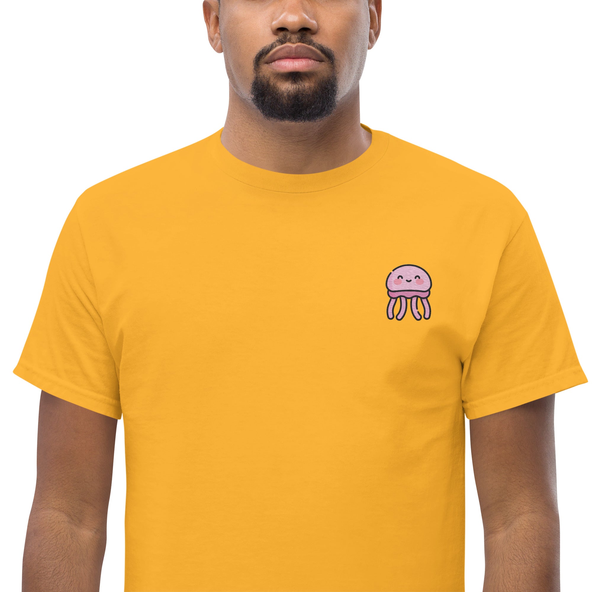 T-shirt Ricamata Unisex – 100% Cotone – Stile Streetwear e Confortevole – Medusa Felice