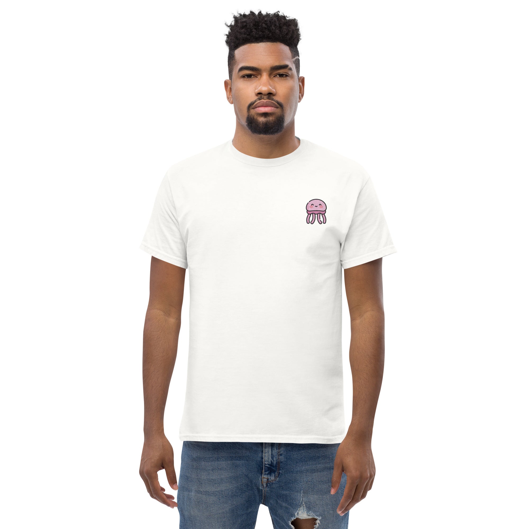 T-shirt Ricamata Unisex – 100% Cotone – Stile Streetwear e Confortevole – Medusa Felice