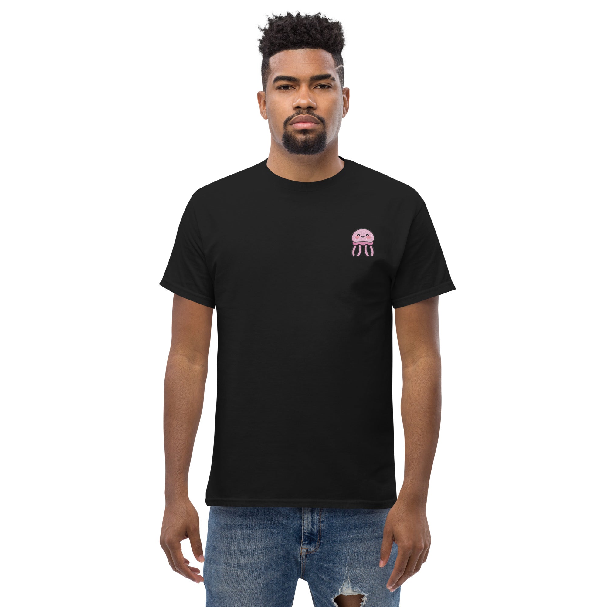 T-shirt Ricamata Unisex – 100% Cotone – Stile Streetwear e Confortevole – Medusa Felice