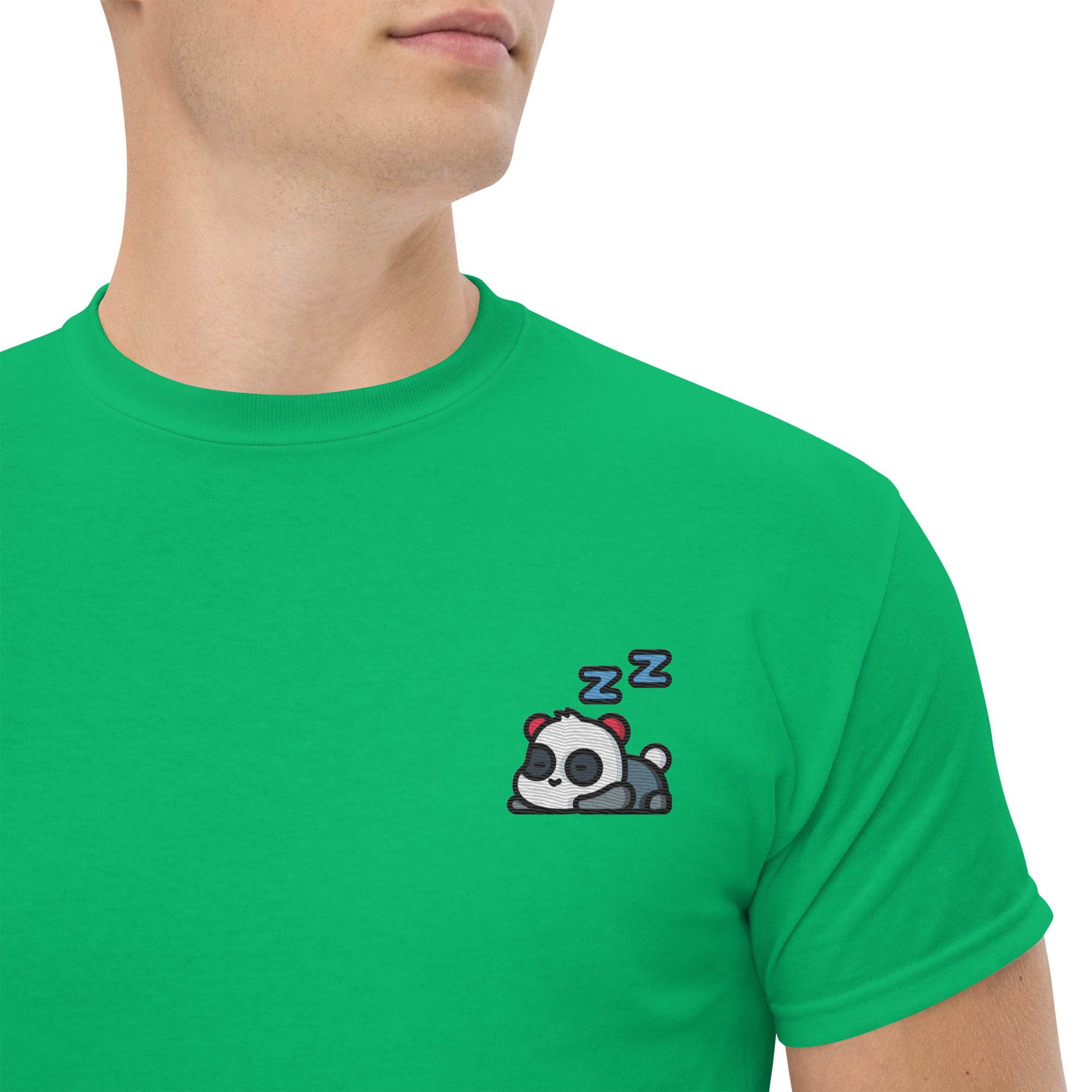 T-shirt Ricamata Unisex – 100% Cotone – Stile Streetwear e Confortevole – Panda Dormiglione