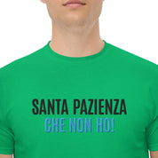 T-shirt Ricamata Unisex – 100% Cotone – Stile Streetwear e Confortevole – Santa Pazienza Che non ho!