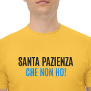 T-shirt Ricamata Unisex – 100% Cotone – Stile Streetwear e Confortevole – Santa Pazienza Che non ho!