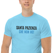 T-shirt Ricamata Unisex – 100% Cotone – Stile Streetwear e Confortevole – Santa Pazienza Che non ho!