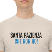 T-shirt Ricamata Unisex – 100% Cotone – Stile Streetwear e Confortevole – Santa Pazienza Che non ho!