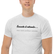 T-shirt Ricamata Unisex – 100% Cotone – Stile Streetwear e Confortevole – Scusate il ritardo ma non volevo venire-Biiply