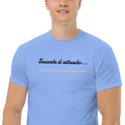 T-shirt Ricamata Unisex – 100% Cotone – Stile Streetwear e Confortevole – Scusate il ritardo ma non volevo venire-Biiply