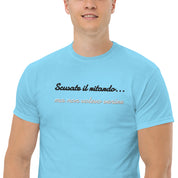 T-shirt Ricamata Unisex – 100% Cotone – Stile Streetwear e Confortevole – Scusate il ritardo ma non volevo venire-Biiply