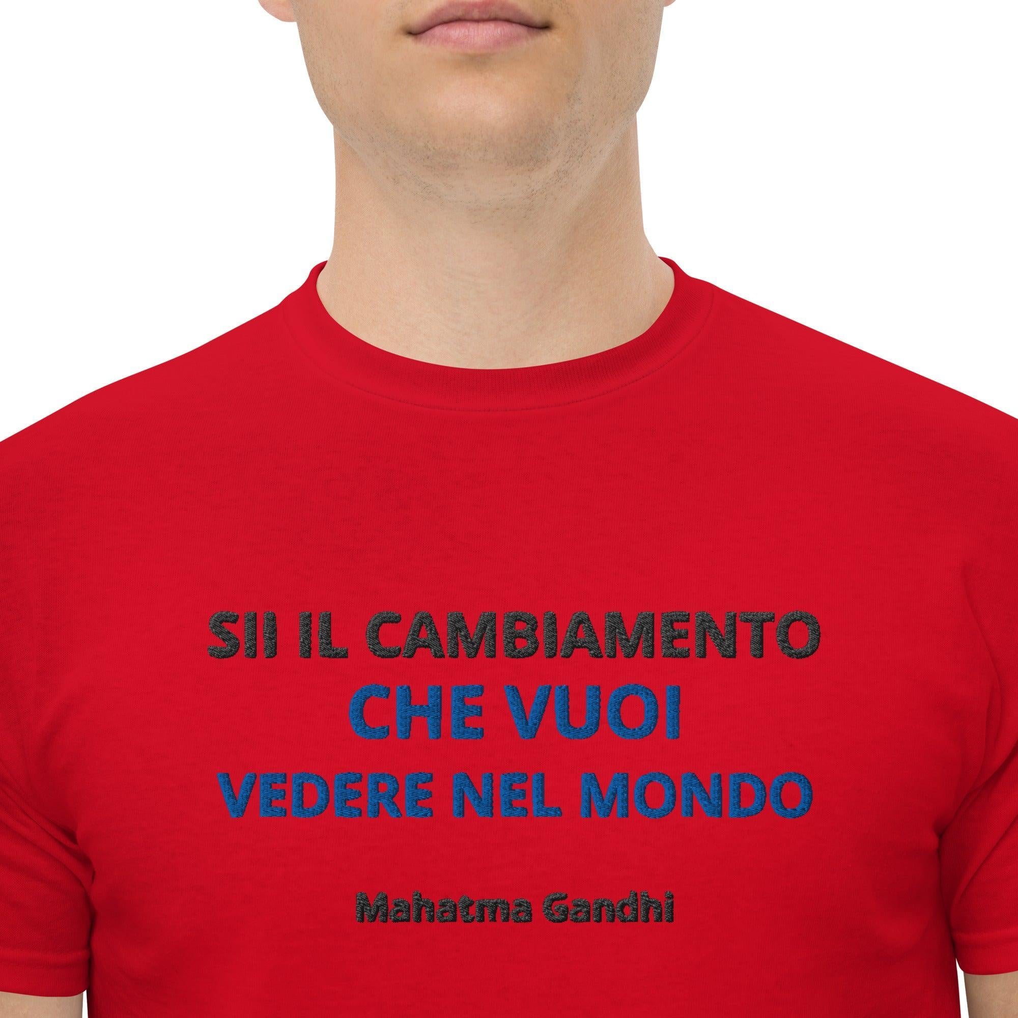 T-shirt Ricamata Unisex – 100% Cotone – Stile Streetwear e Confortevole – Sii il cambiamento che vuoi vedere nel mondo