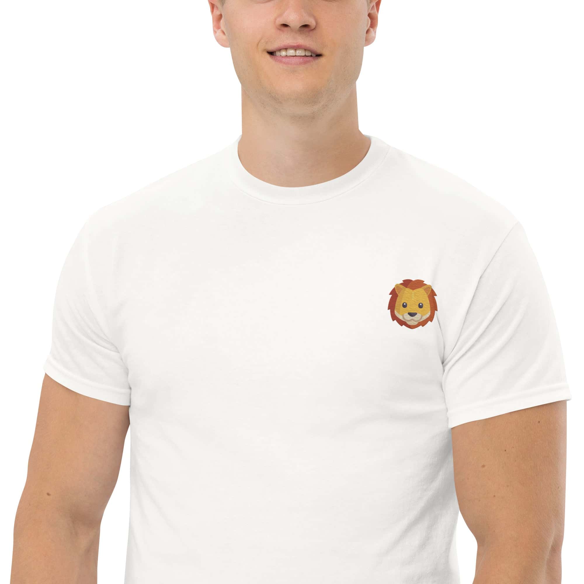 Ricamo Personalizzato - T-shirt Ricamata Unisex Leone-Biiply