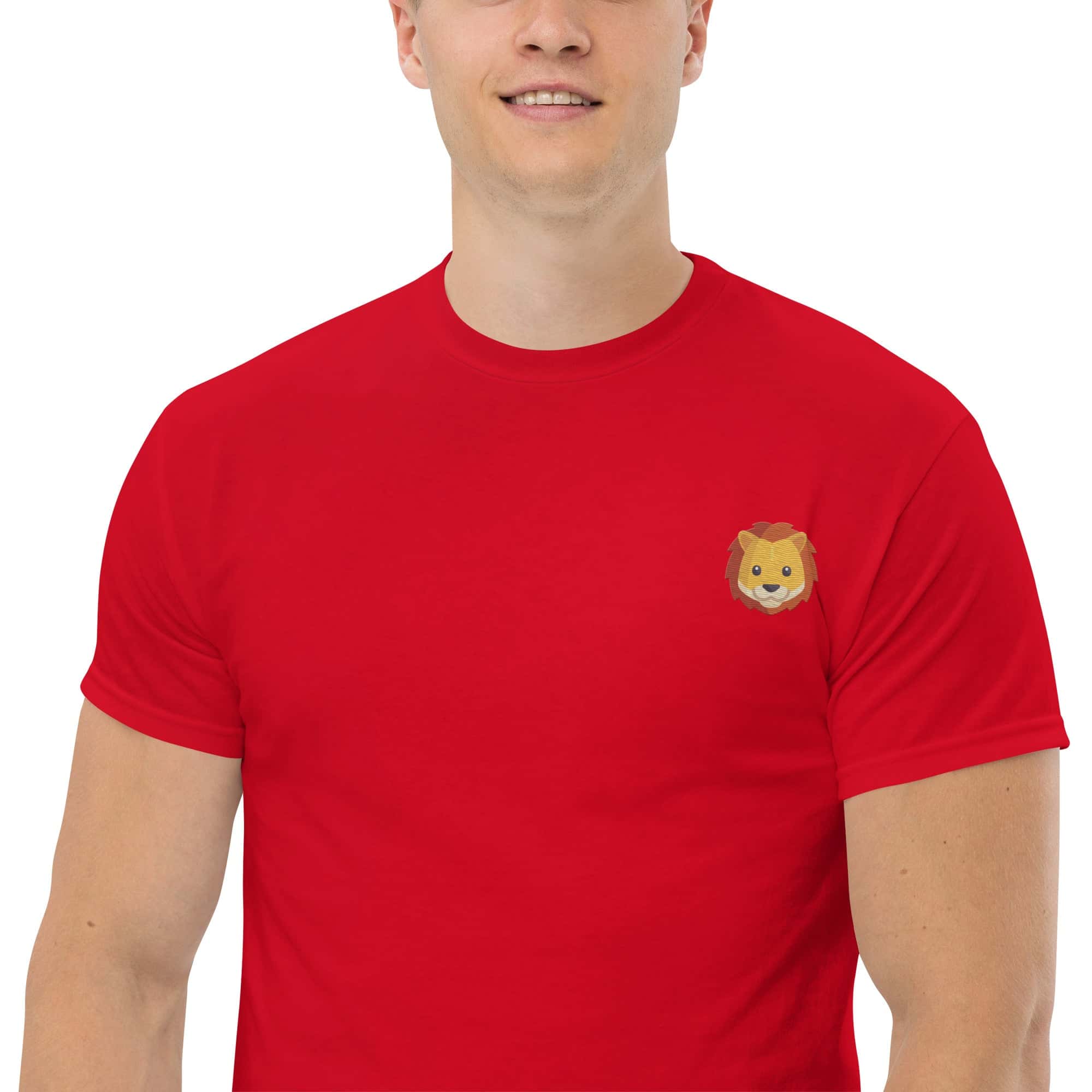 Ricamo Personalizzato - T-shirt Ricamata Unisex Leone-Biiply