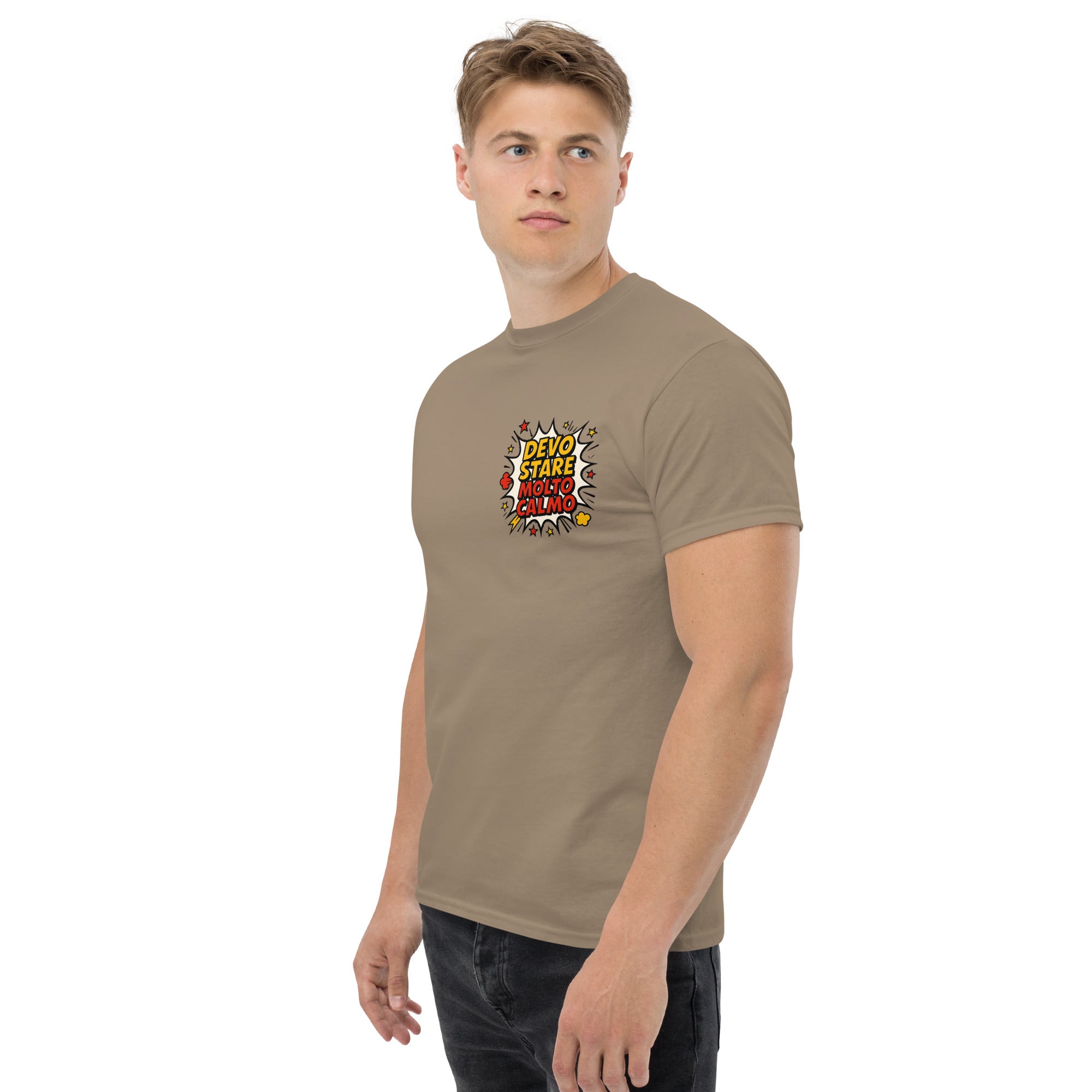 T-shirt Stampata Unisex Devo stare molto calmo