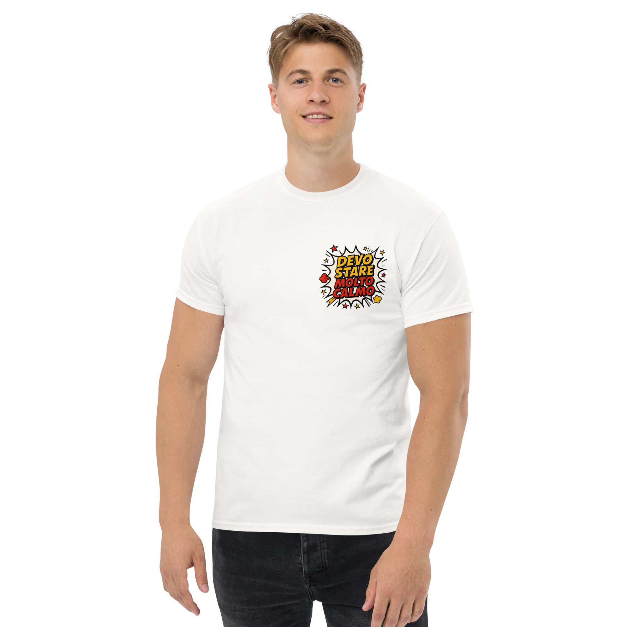 T-shirt Stampata Unisex Devo stare molto calmo