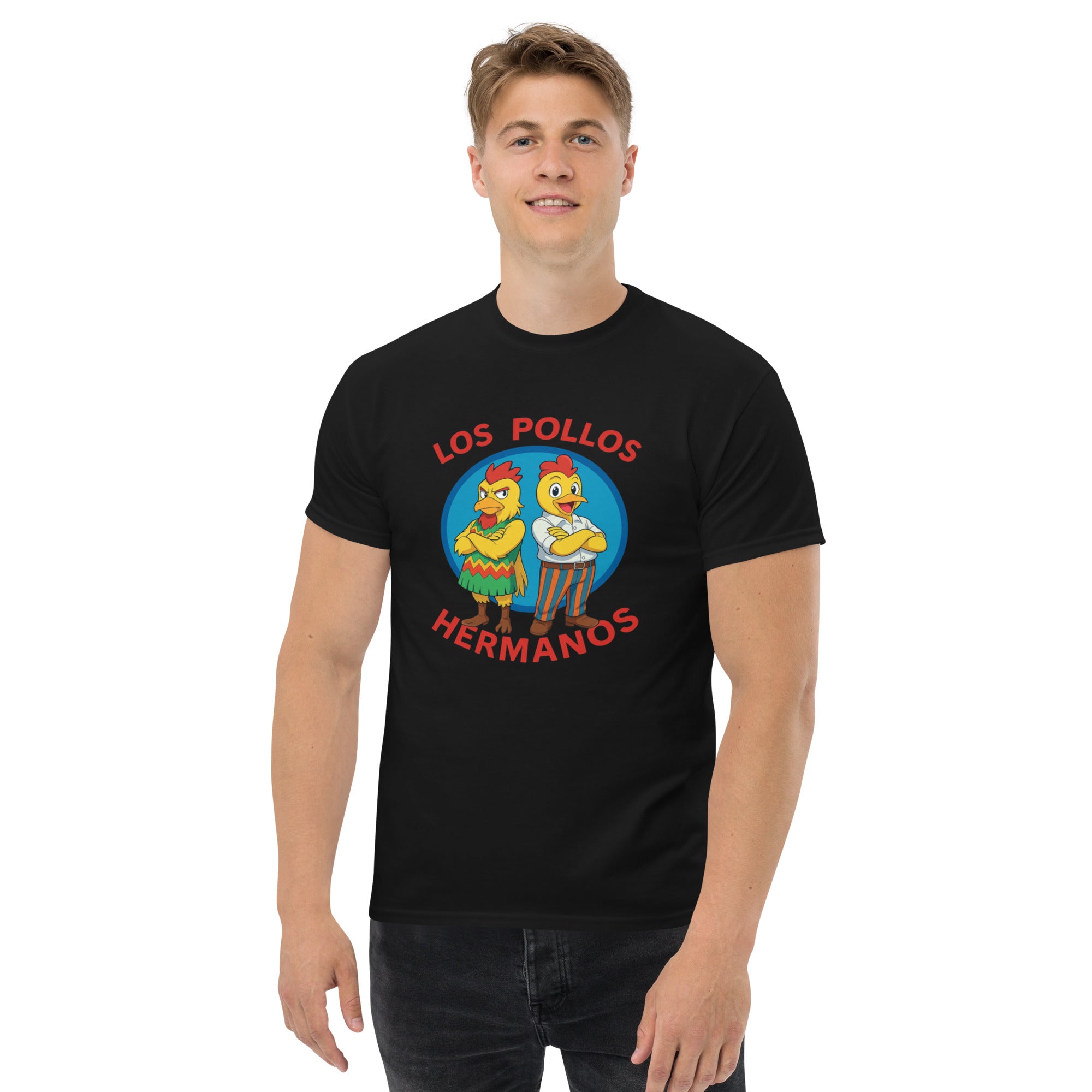 T-shirt Stampata Unisex – 100% Cotone – Stile Streetwear e Confortevole – Los Pollos Hermanos Anime