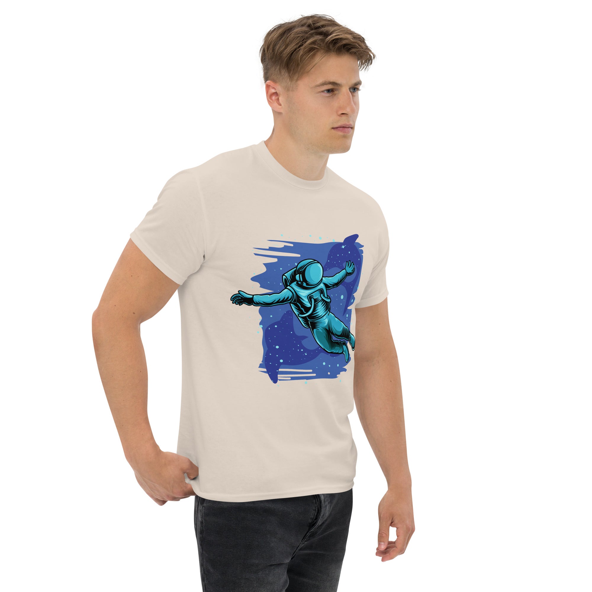 TT-Shirt Unisex Stampata 100% Cotone – Confortevole – Design Relax In space-Biiply