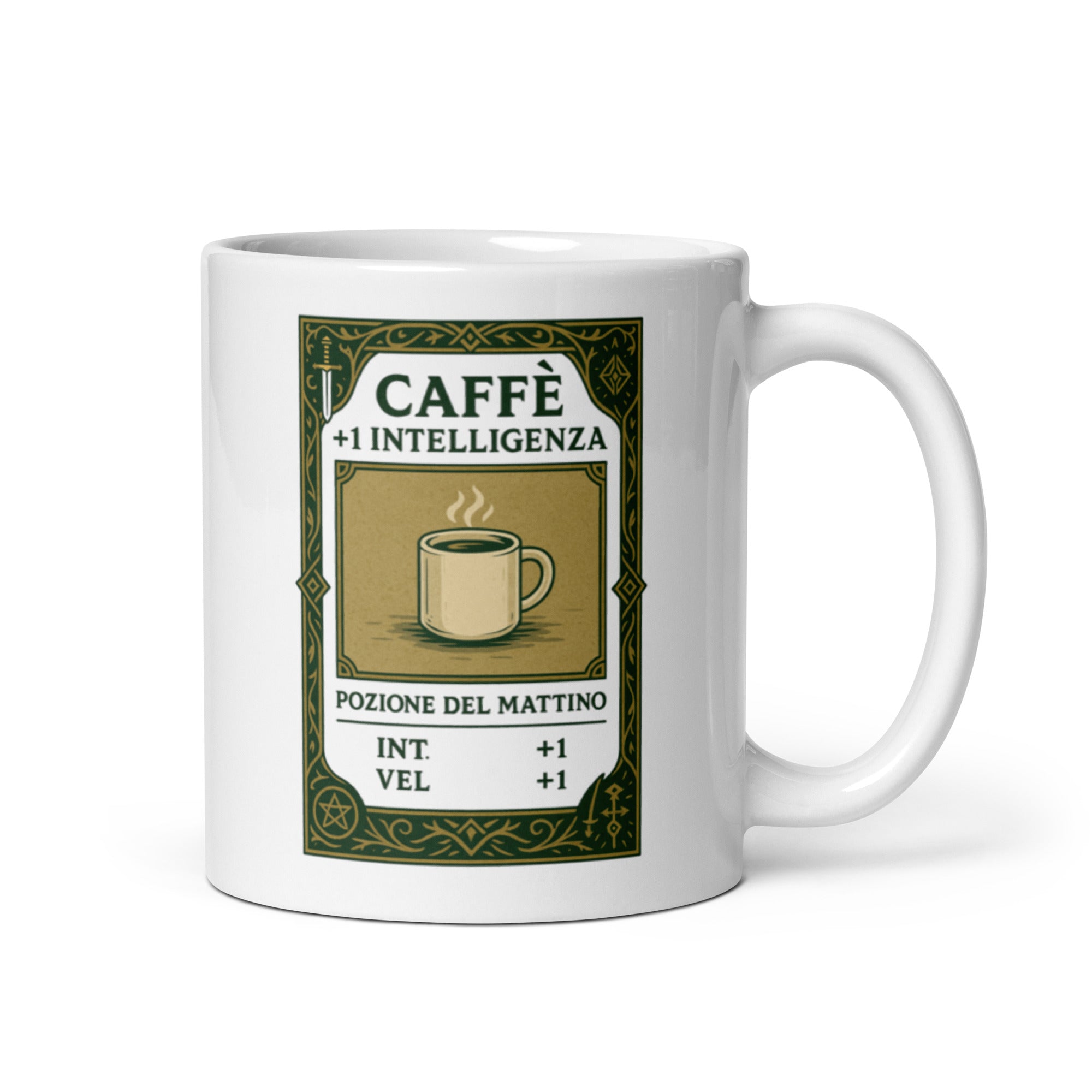 Tazza in Ceramica Stampata – Adatta a Microonde e Lavastoviglie – Idea Regalo - Design Caffè rpg game card-Biiply