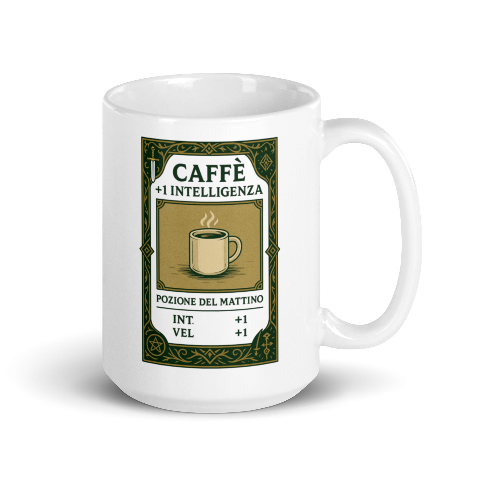 Tazza in Ceramica Stampata – Adatta a Microonde e Lavastoviglie – Idea Regalo - Design Caffè rpg game card-Biiply