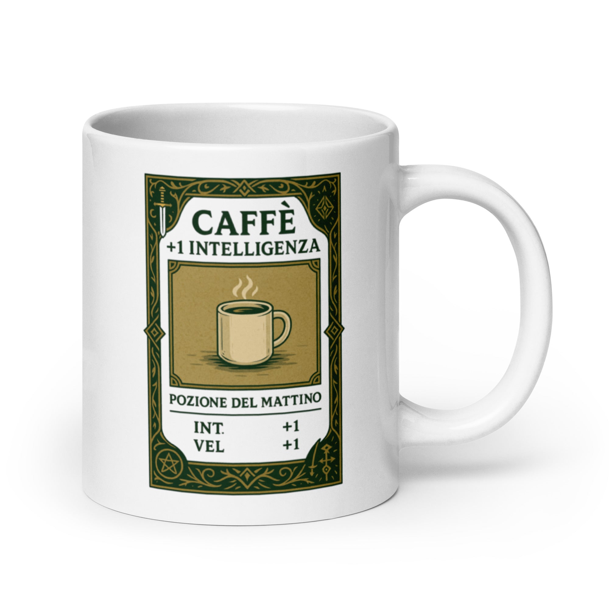 Tazza in Ceramica Stampata – Adatta a Microonde e Lavastoviglie – Idea Regalo - Design Caffè rpg game card-Biiply