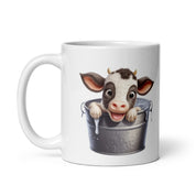Tazza in Ceramica Stampata – Adatta a Microonde e Lavastoviglie – Idea Regalo - Design Happy Muuu-nday-Biiply