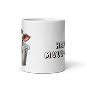 Tazza in Ceramica Stampata – Adatta a Microonde e Lavastoviglie – Idea Regalo - Design Happy Muuu-nday-Biiply