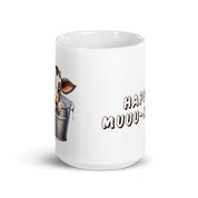 Tazza in Ceramica Stampata – Adatta a Microonde e Lavastoviglie – Idea Regalo - Design Happy Muuu-nday-Biiply