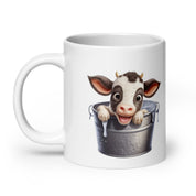 Tazza in Ceramica Stampata – Adatta a Microonde e Lavastoviglie – Idea Regalo - Design Happy Muuu-nday-Biiply