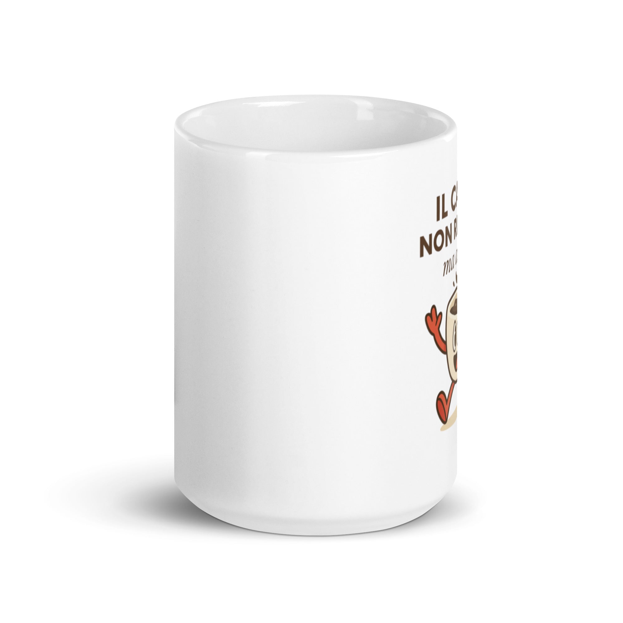 Tazza in Ceramica Stampata – Adatta a Microonde e Lavastoviglie – Idea Regalo - Design Il Caffè Non Risolve ma aiuta-Biiply