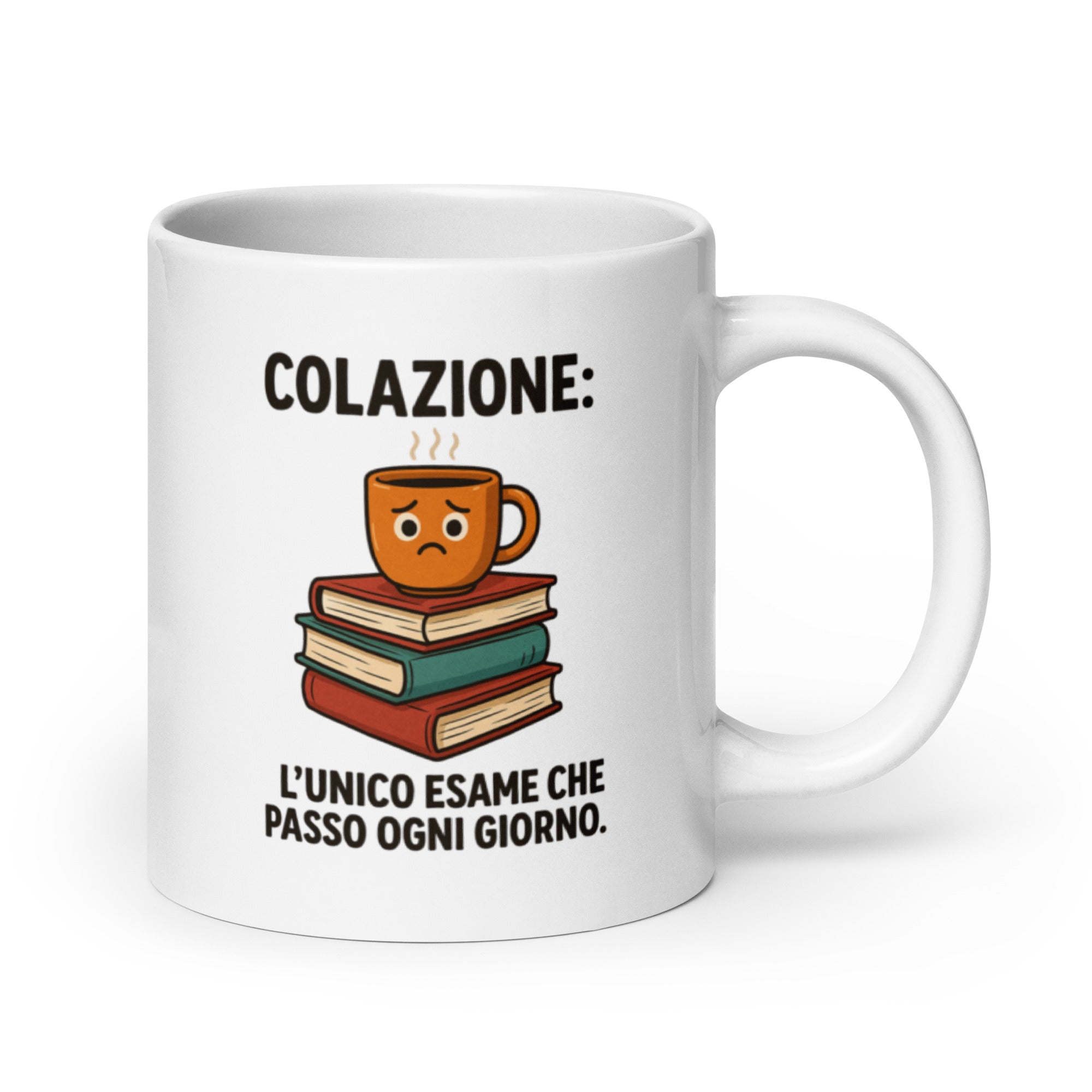 Tazza in Ceramica Stampata – Adatta a Microonde e Lavastoviglie – Idea Regalo - Design L'unico Esame Che Passo Ogni Giorno-Biiply