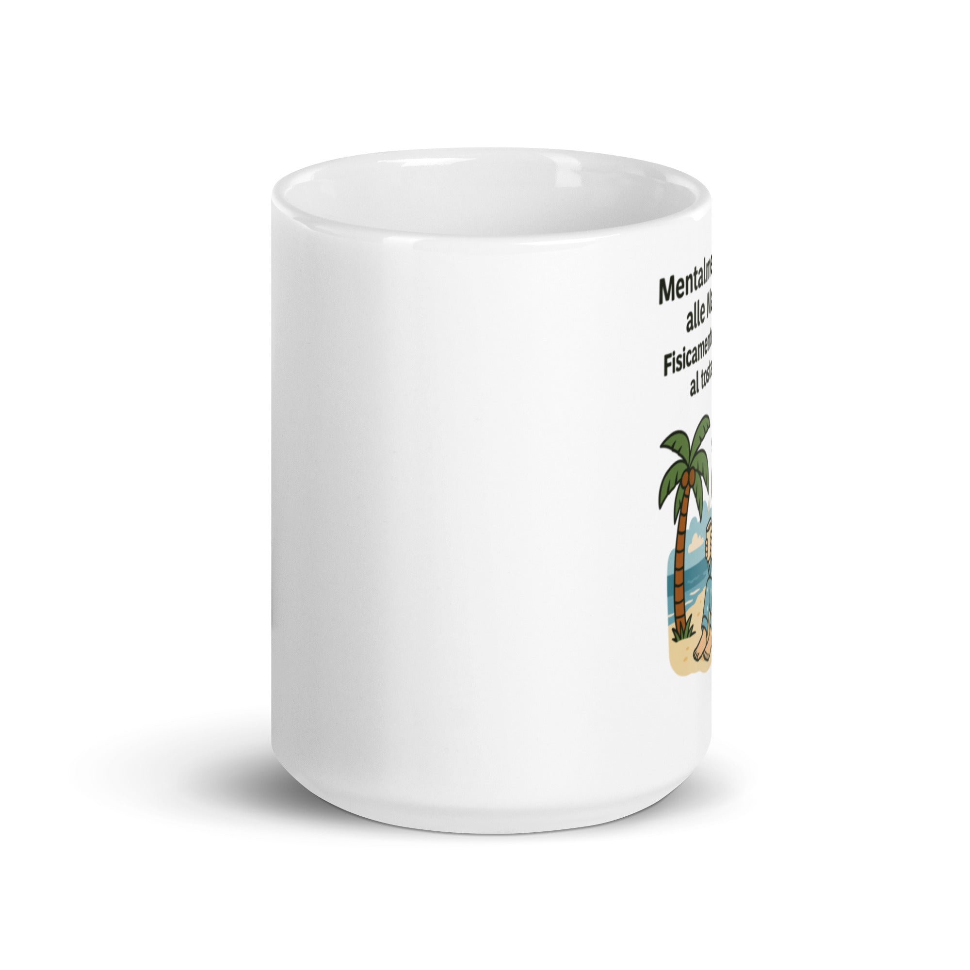 Tazza in Ceramica Stampata – Adatta a Microonde e Lavastoviglie – Idea Regalo - Design Mentalmente Sono Alle Maldive-Biiply