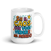 Tazza in Ceramica Stampata – Adatta a Microonde e Lavastoviglie – Idea Regalo - Design Sii Il Caos-Biiply