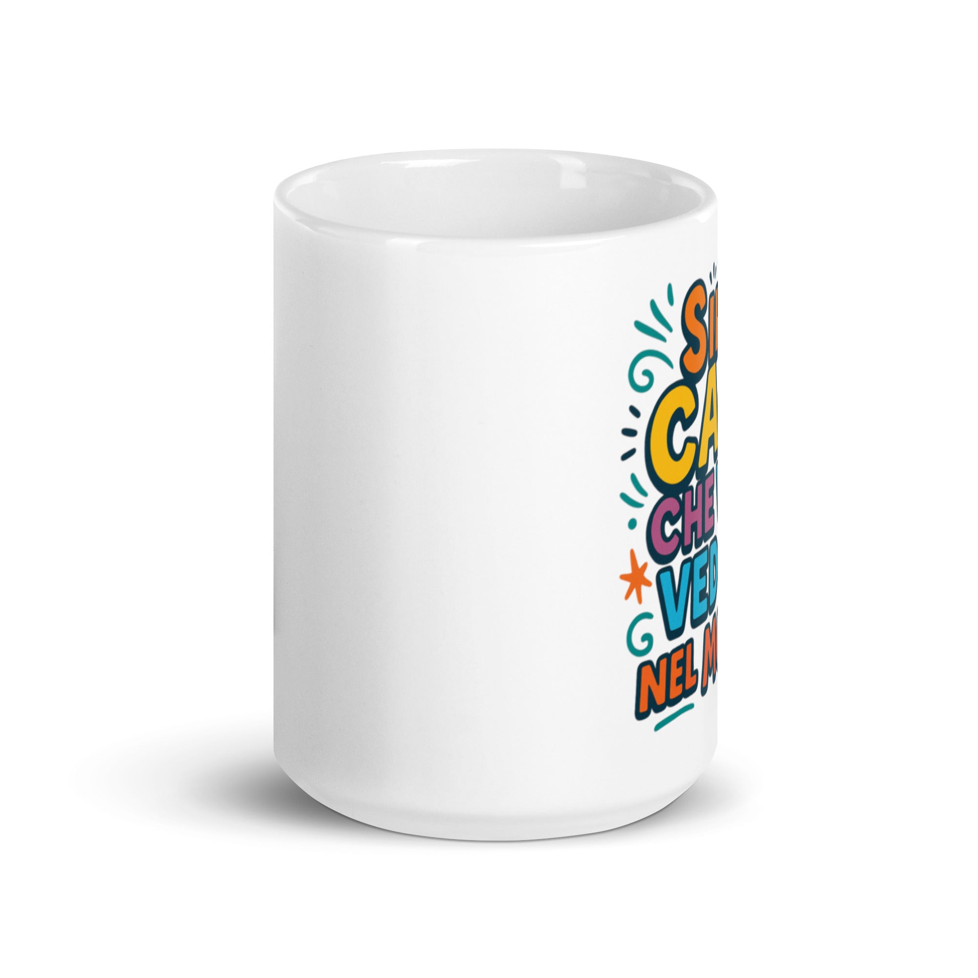 Tazza in Ceramica Stampata – Adatta a Microonde e Lavastoviglie – Idea Regalo - Design Sii Il Caos-Biiply