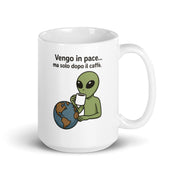 Tazza in Ceramica Stampata – Adatta a Microonde e Lavastoviglie – Idea Regalo - Design Vengo in pace-Biiply