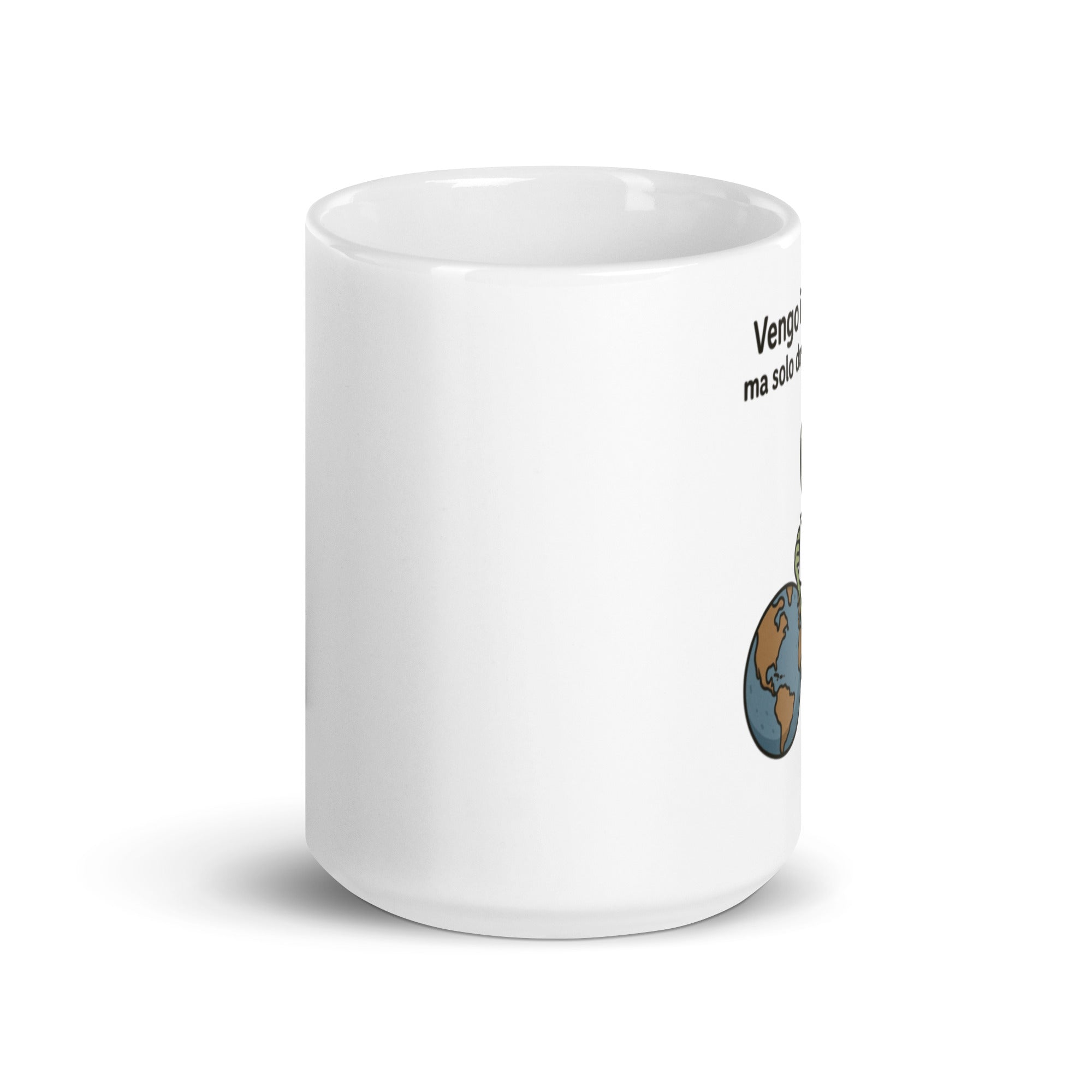 Tazza in Ceramica Stampata – Adatta a Microonde e Lavastoviglie – Idea Regalo - Design Vengo in pace-Biiply