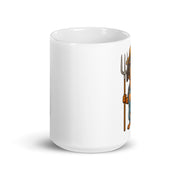 Tazza in ceramica resistente stampata a colori adatta a microonde e lavastoviglie - Bassotto Contadino-Biiply