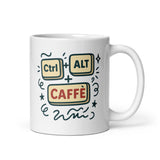 Taza de Cerámica Estampada – Apta para Microondas y Lavavajillas – Idea de Regalo - Diseño Ctrl + Alt + Café