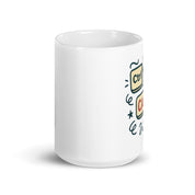 Tazza in ceramica resistente stampata a colori adatta a microonde e lavastoviglie - Ctrl + Alt + Caffè-Biiply