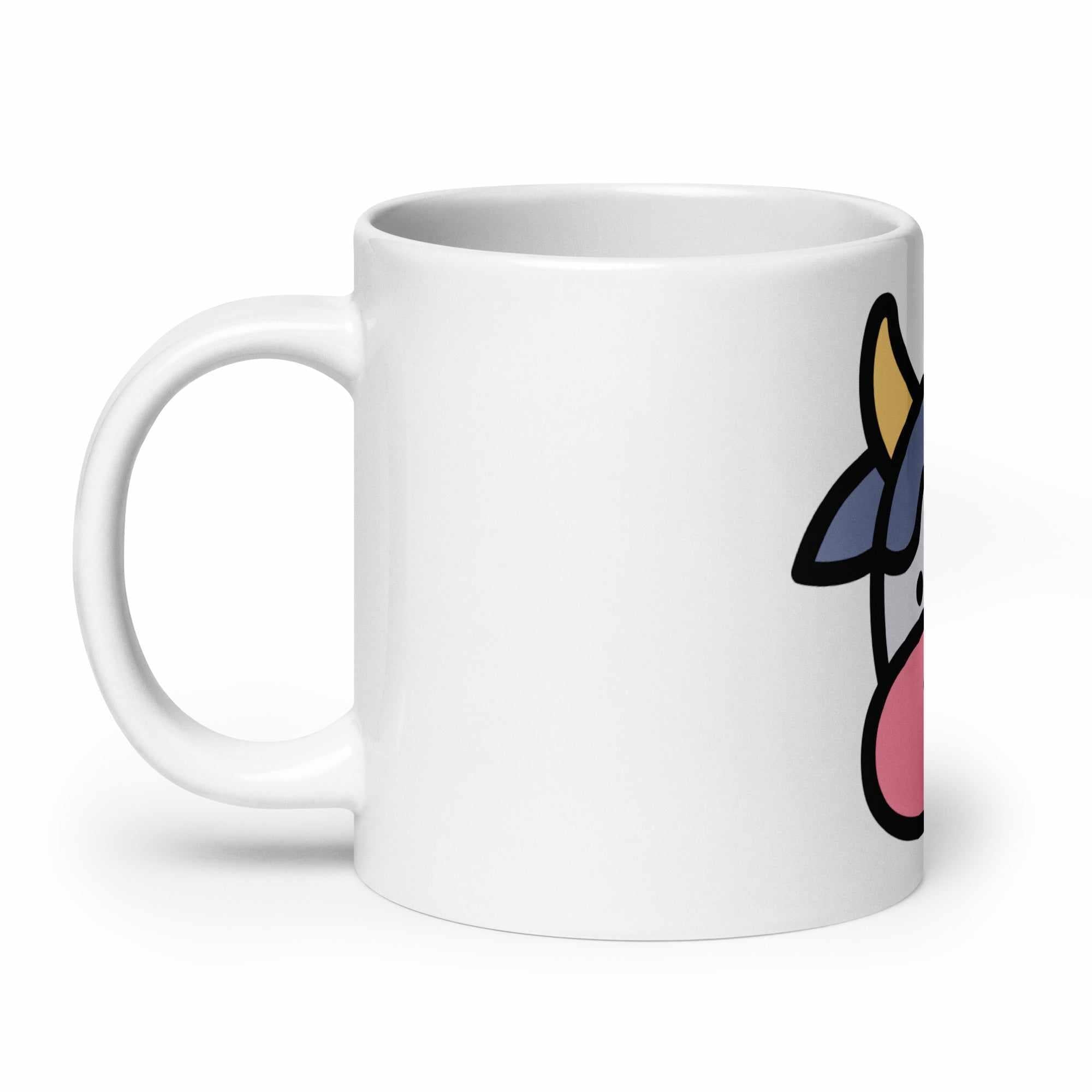 Tazza in ceramica resistente stampata a colori adatta a microonde e lavastoviglie - Faccia Mucca