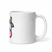 Tazza in ceramica resistente stampata a colori adatta a microonde e lavastoviglie - Faccia Mucca