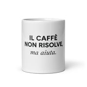 Tazza in ceramica resistente stampata a colori adatta a microonde e lavastoviglie - Il Caffè Non Risolve Ma Aiuta
