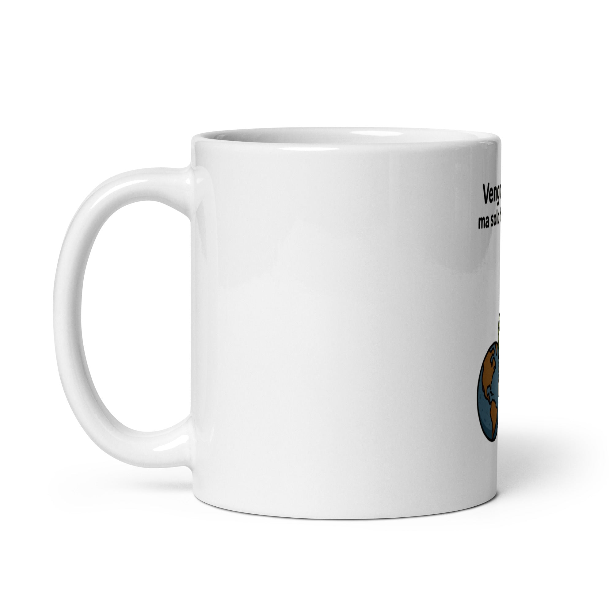 Tazza in ceramica resistente stampata a colori adatta a microonde e lavastoviglie - Vengo in pace