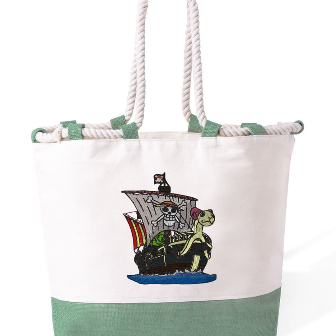 m² – Manici Lunghi Rinforzati 50 cm – Design Ricamato Barca Pirati