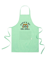 Grembiule in Cotone Riciclato o Poliestere e Cotone – Sostenibile e Pratico – Cucina e Lavoro – Design Ricamato Con scritta Papà il re del grill