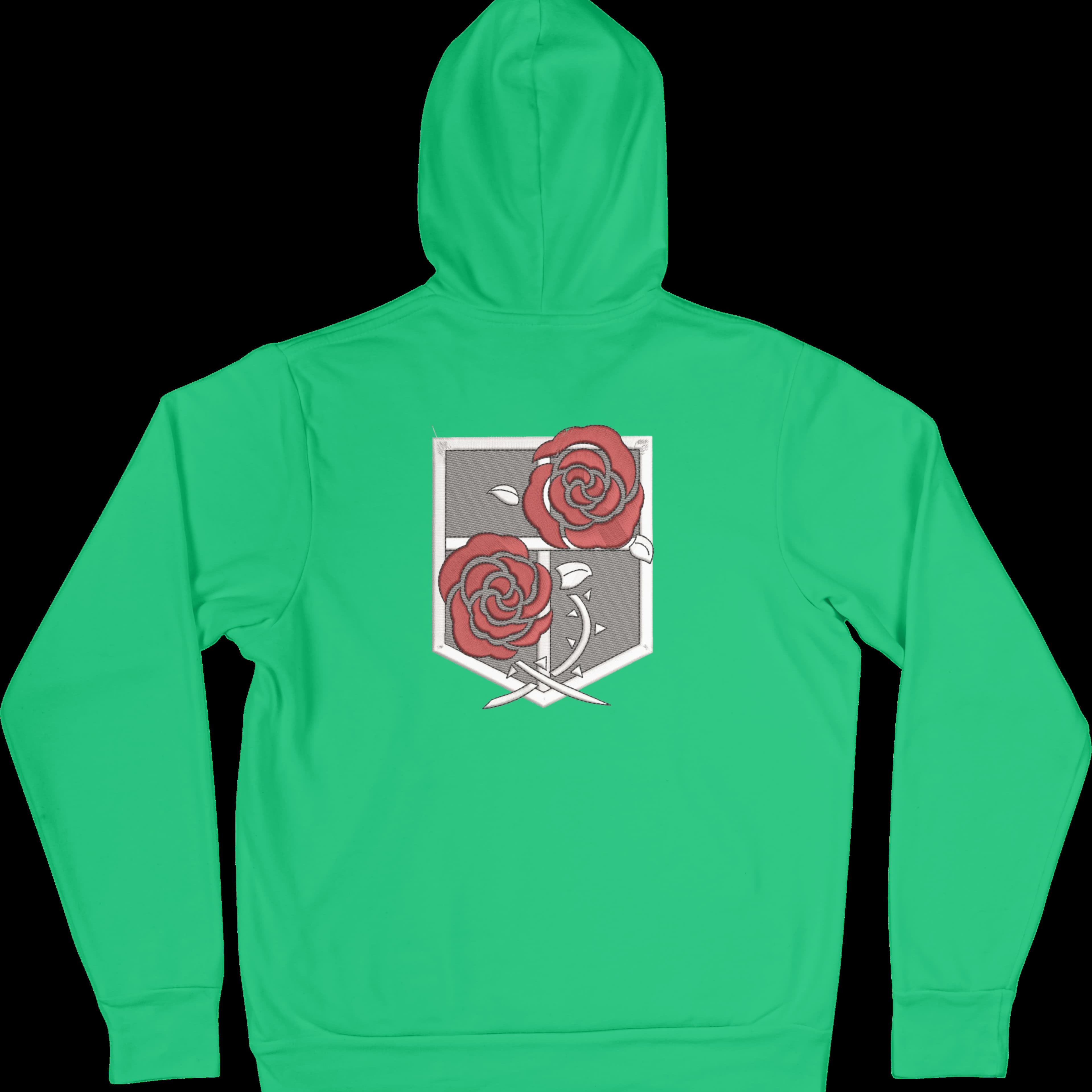 Felpa Ricamata Posteriormente Unisex – Morbida con Cappuccio e Tasca Frontale – Corpo di Guarnigione