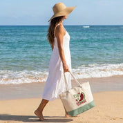 Borsa Mare in Cotone Resistente 280 g/m² 50×34×17,5 cm – Manici Lunghi Rinforzati 50 cm – Design Ricamato Life in Sweet